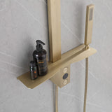 Wall-Mounted Stainless Steel Shower System with Handheld Showerhead (Valve Not Included)