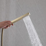 Wall-Mounted Stainless Steel Shower System with Handheld Showerhead (Valve Not Included)