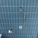 Wall-Mounted High-Pressure Chrome Dual/Combo Shower Head Set