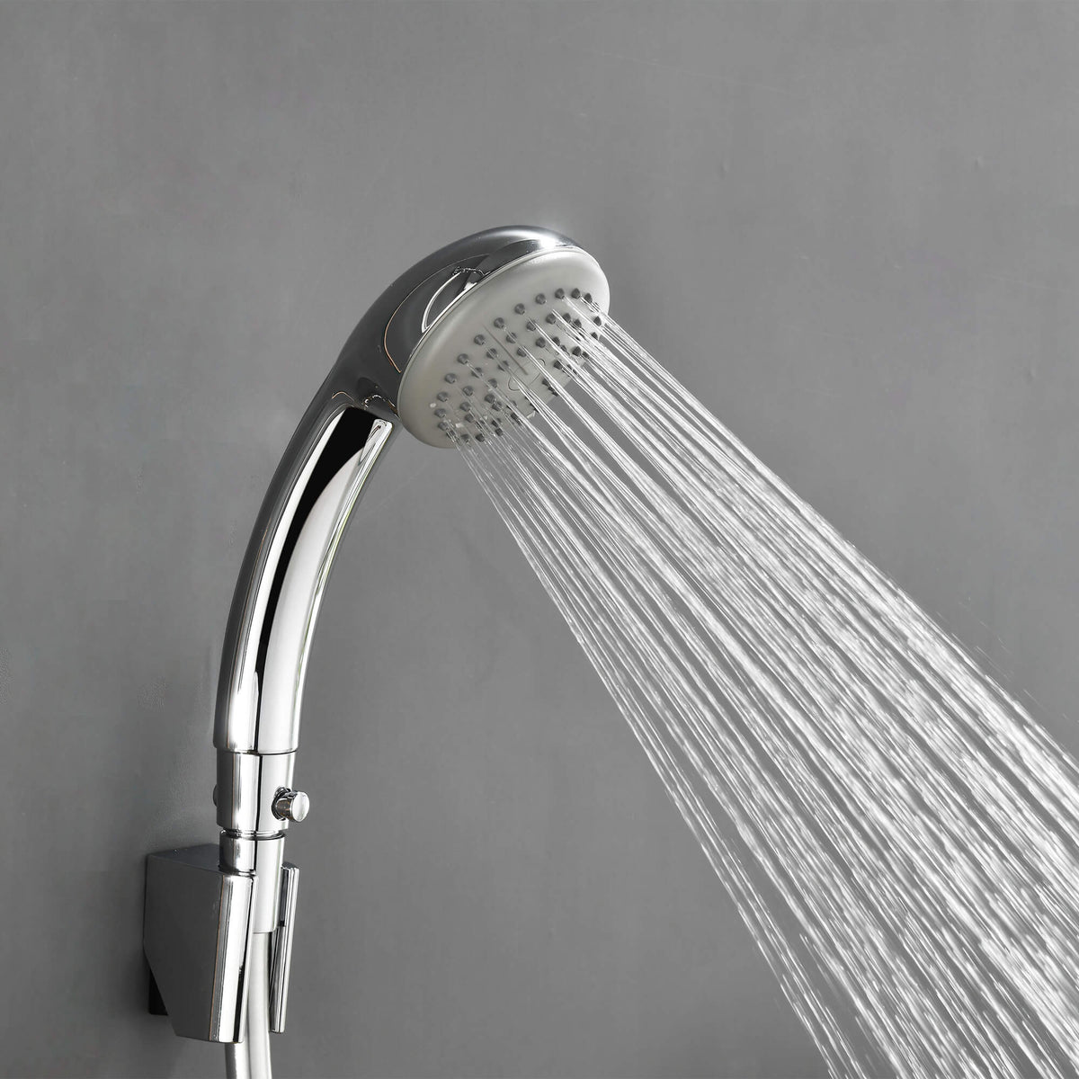 Wall-Mounted High-Pressure Chrome Dual/Combo Shower Head Set