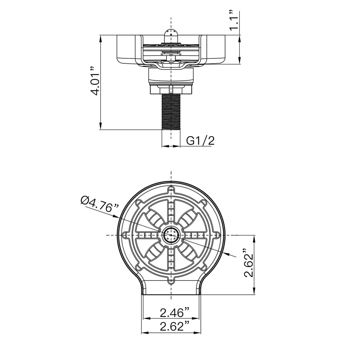 Glass Rinser for Kitchen Sink – Stainless Steel Cup Washer
