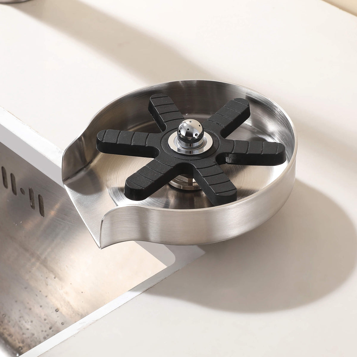 Glass Rinser for Kitchen Sink – Stainless Steel Cup Washer