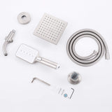 6-Inch Rainfall Showerhead/Handheld Combo  304 Stainless Steel (Valve Not Included)