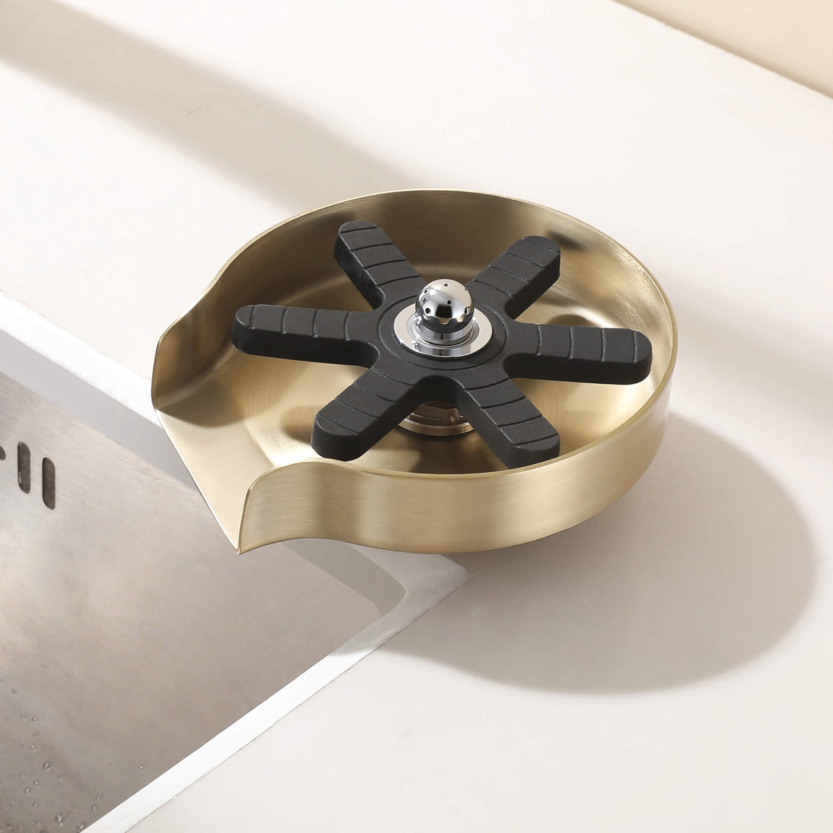 Glass Rinser for Kitchen Sink – Stainless Steel Cup Washer