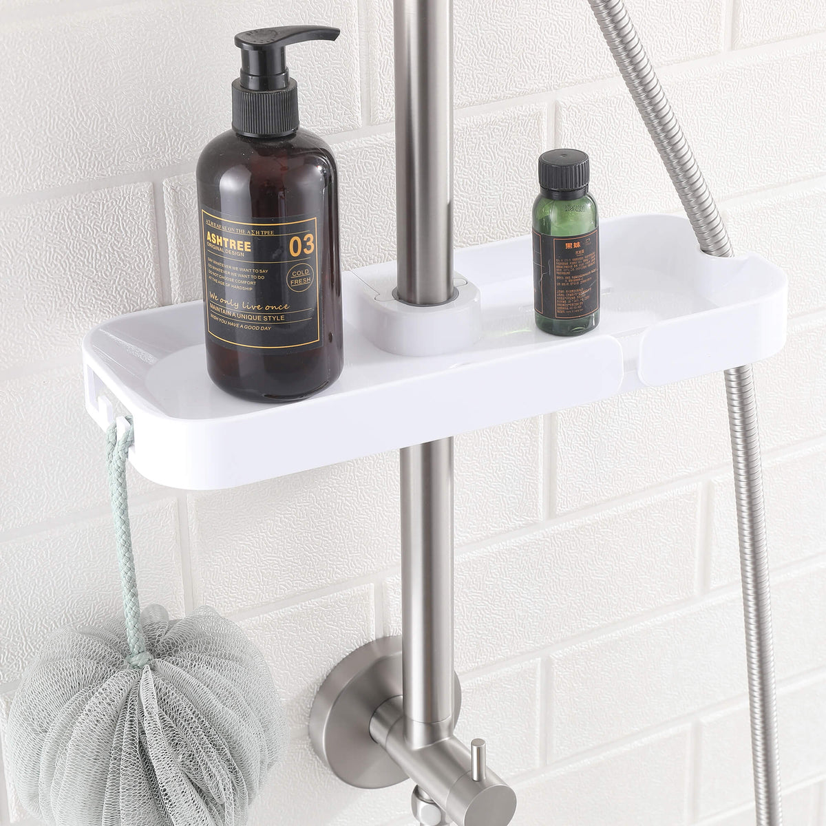 Rainfall Shower System with 3-Function Handheld and Shelf