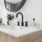 High-End Cross Handle Widespread Faucet for Vintage Bathroom Vanities