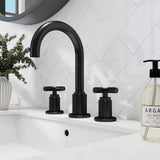 High-End Cross Handle Widespread Faucet for Vintage Bathroom Vanities