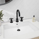 High-End Cross Handle Widespread Faucet for Vintage Bathroom Vanities