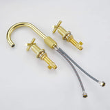 High-End Cross Handle Widespread Faucet for Vintage Bathroom Vanities