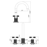 High-End Cross Handle Widespread Faucet for Vintage Bathroom Vanities