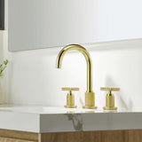 High-End Cross Handle Widespread Faucet for Vintage Bathroom Vanities