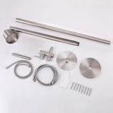 Floor Standing Stainless Steel Outdoor Shower Column Brushed Nickel