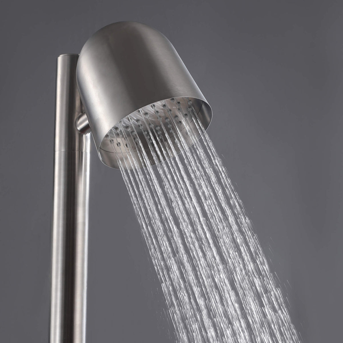 Floor Standing Stainless Steel Outdoor Shower Column Brushed Nickel
