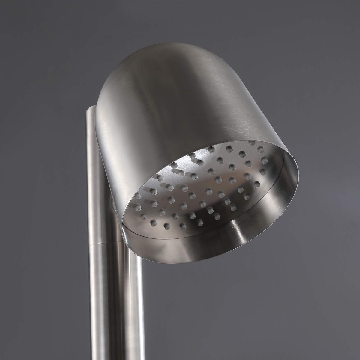 Floor Standing Stainless Steel Outdoor Shower Column Brushed Nickel