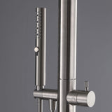 Floor Standing Stainless Steel Outdoor Shower Column Brushed Nickel JK0428