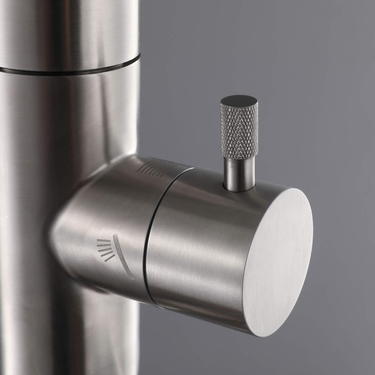 Floor Standing Stainless Steel Outdoor Shower Column Brushed Nickel