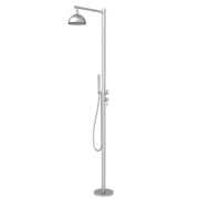 Premium 304 Stainless Steel Outdoor Shower Fixture with Rainfall & Handheld Shower