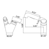 Pull Out Bathroom Faucet Modern Single Handle Dual Spray Extendable Hose Brushed Gold