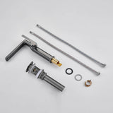 Modern Tall Basin Faucet with Single Handle and Pop-Up Drain Vessel Sink Bathroom Faucet