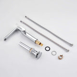 Modern Tall Basin Faucet with Single Handle and Pop-Up Drain Vessel Sink Bathroom Faucet