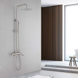 Shower System with Rainfall Head Handheld Spray and Tub Spout Adjustable Bracket