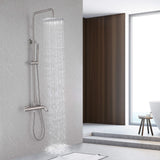 Shower System with Rainfall Head Handheld Spray and Tub Spout Adjustable Bracket
