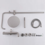 Shower System with Rainfall Head Handheld Spray and Tub Spout Adjustable Bracket