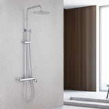 Shower System with Rainfall Head Handheld Spray and Tub Spout Adjustable Bracket