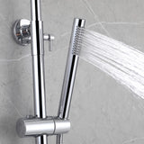Shower System with Rainfall Head Handheld Spray and Tub Spout Adjustable Bracket