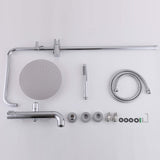 Shower System with Rainfall Head Handheld Spray and Tub Spout Adjustable Bracket