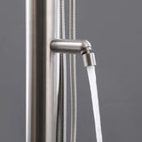 Outdoor 2-Function Faucet with Handheld Shower and 360° Adjustable Foot Wash Spout