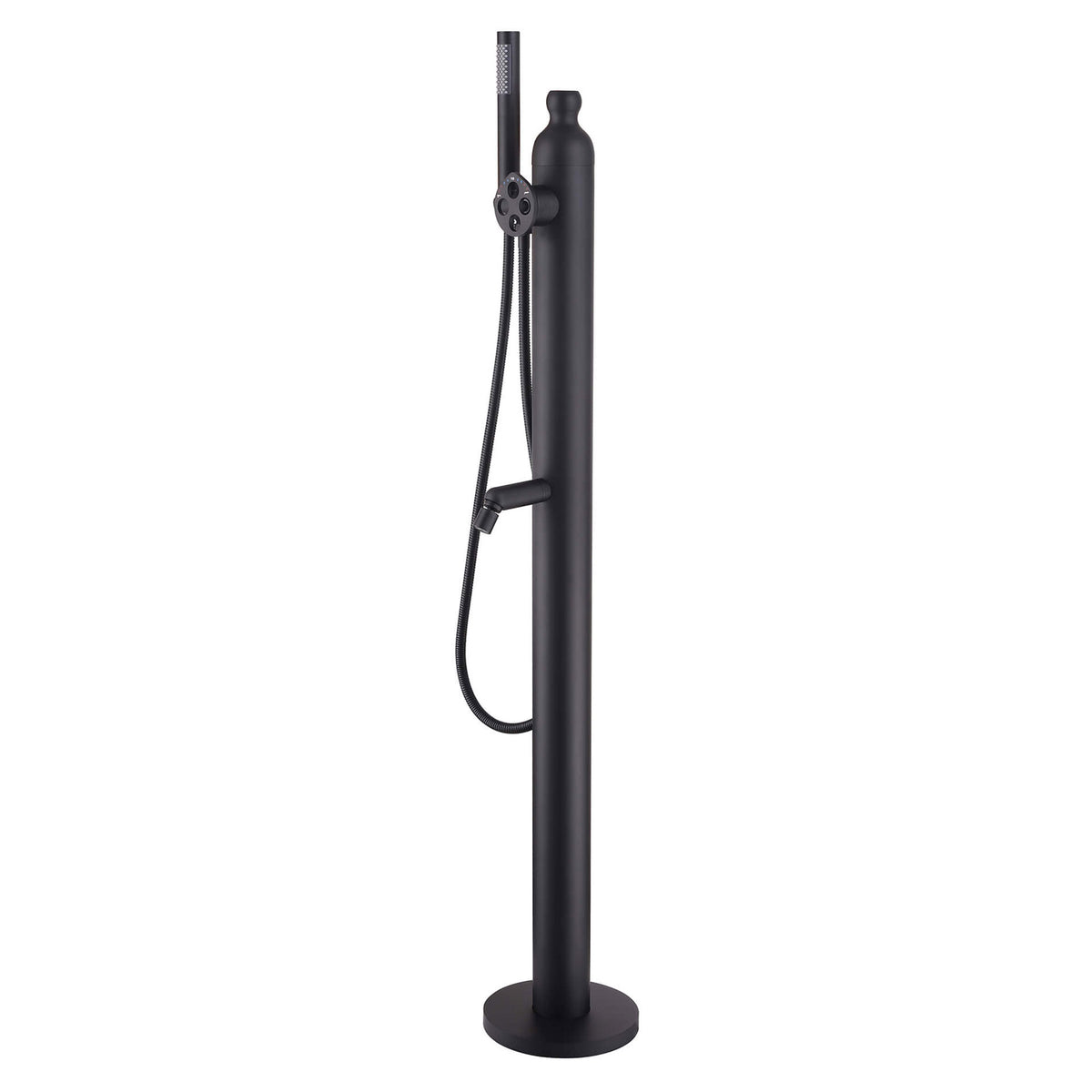 Outdoor 2-Function Faucet with Handheld Shower and 360° Adjustable Foot Wash Spout