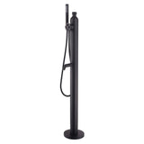 Outdoor 2-Function Faucet with Handheld Shower and 360° Adjustable Foot Wash Spout