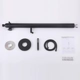 Outdoor 2-Function Faucet with Handheld Shower and 360° Adjustable Foot Wash Spout