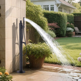 Outdoor 2-Function Faucet with Handheld Shower and 360° Adjustable Foot Wash Spout