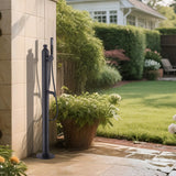 Outdoor 2-Function Faucet with Handheld Shower and 360° Adjustable Foot Wash Spout