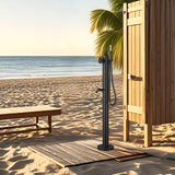 Outdoor 2-Function Faucet with Handheld Shower and 360° Adjustable Foot Wash Spout