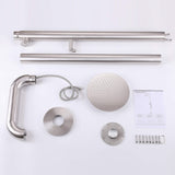 2-Function Outdoor Shower with 10'' Rain Shower Head and 360° Adjustable Foot Wash Spout