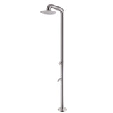 2-Function Outdoor Shower with 10'' Rain Shower Head and 360° Adjustable Foot Wash Spout