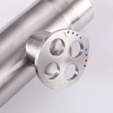 2-Function Outdoor Shower with 10'' Rain Shower Head and 360° Adjustable Foot Wash Spout