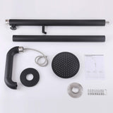2-Function Outdoor Shower with 10'' Rain Shower Head and 360° Adjustable Foot Wash Spout