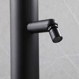 2-Function Outdoor Shower with 10'' Rain Shower Head and 360° Adjustable Foot Wash Spout