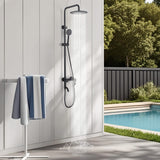 3-Function 304 Stainless Steel Wall-Mounted Outdoor Shower System