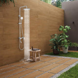 3-Function 304 Stainless Steel Wall-Mounted Outdoor Shower System