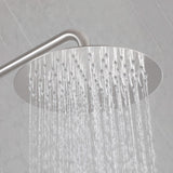 3-in-1 Stainless Steel Outdoor Shower System with Rainfall Shower Handheld Spray and Foot Wash