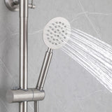3-Function 304 Stainless Steel Wall-Mounted Outdoor Shower System