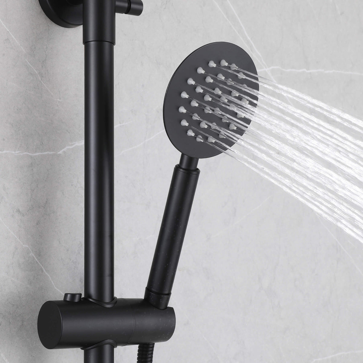 3-in-1 Outdoor Shower Set Adjustable Handheld, Rainfall & Foot Wash