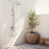 3-in-1 Outdoor Shower Set Adjustable Handheld, Rainfall & Foot Wash