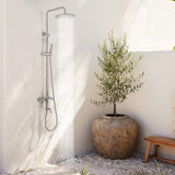 3-in-1 Outdoor Shower Set Adjustable Handheld, Rainfall & Foot Wash