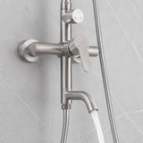 3-in-1 Outdoor Shower Set Adjustable Handheld, Rainfall & Foot Wash